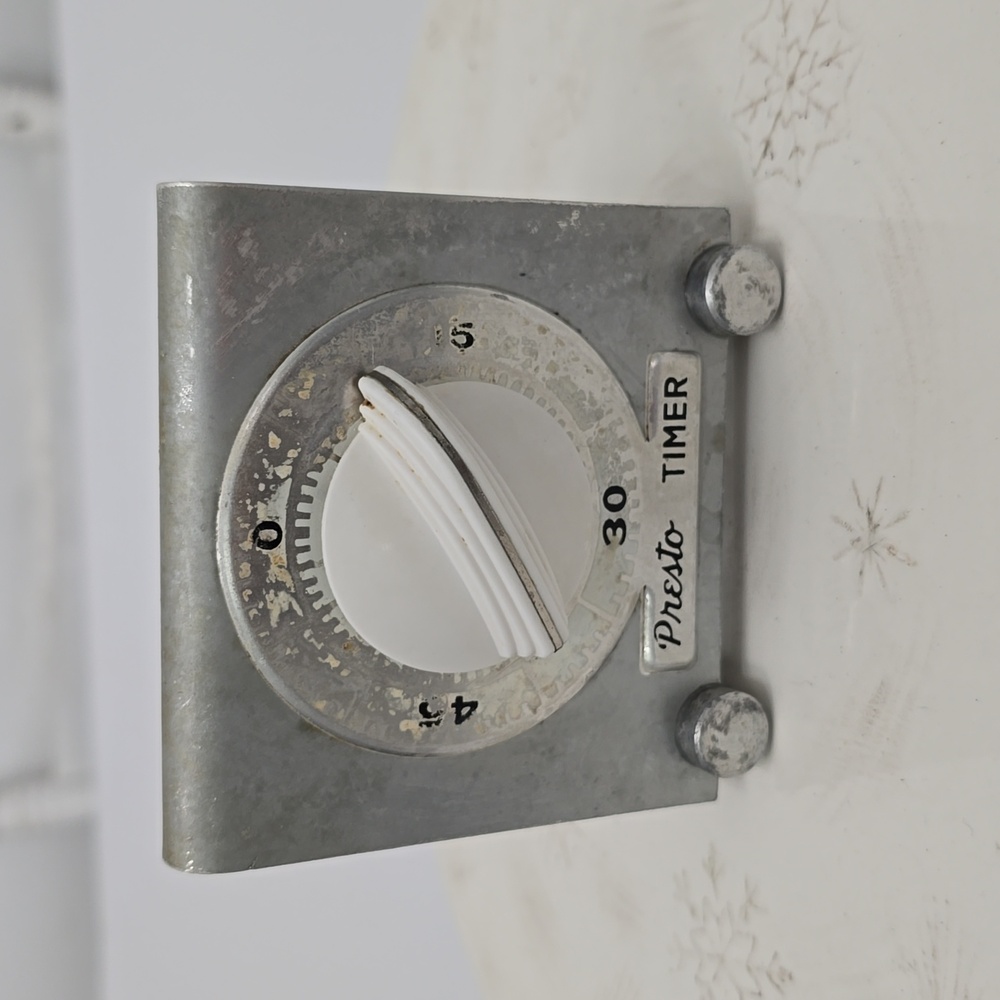 Vintage Mid Century Aluminum Presto Kitchen Timer By Lux Clock Mfg Co Works